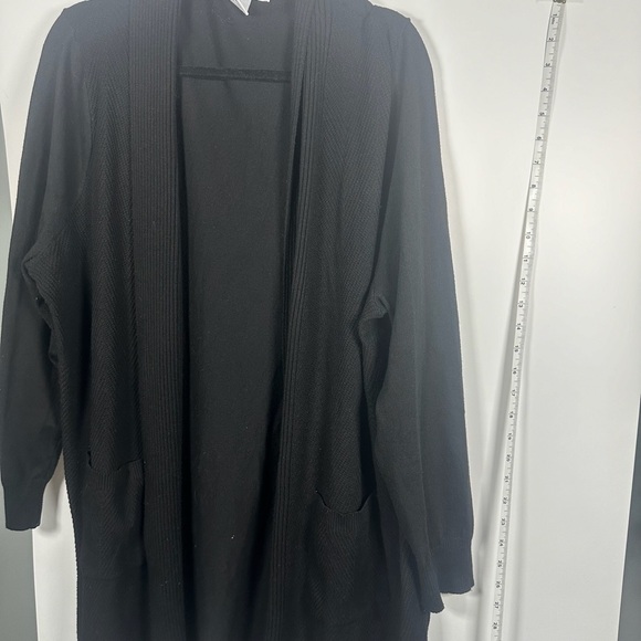 Samantha Erin Black Cardigan w/ Front Pockets Women’s 3X - Picture 5 of 11